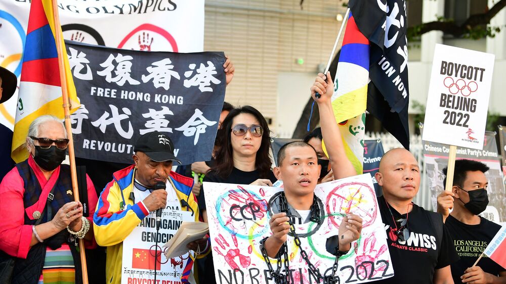 US-CHINA-OLY-2022-PROTEST