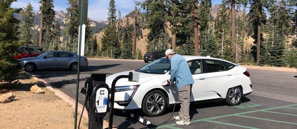 Electric vehicle charging infrastructure at Lassen Volcanic National Park